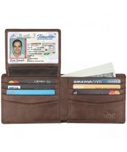 HIMI Leather ID Window Bifold Wallet