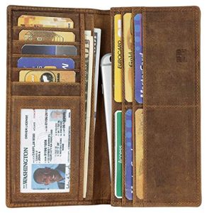 Mou Meraki Vintage Genuine Leather Long Wallet