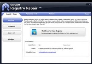 Glarysoft’s Registry Repair