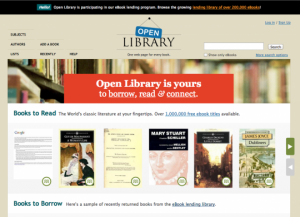 Open Library EBook Web sites 