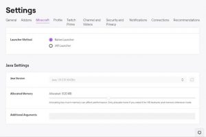 TwitchLauncher How To Allocate More RAM To Minecraft 