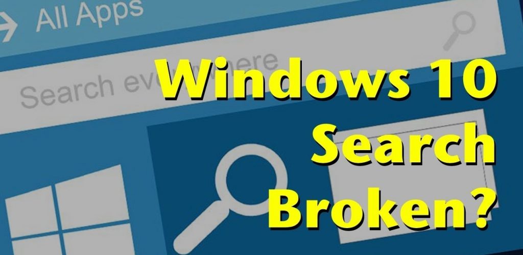 windows search not working