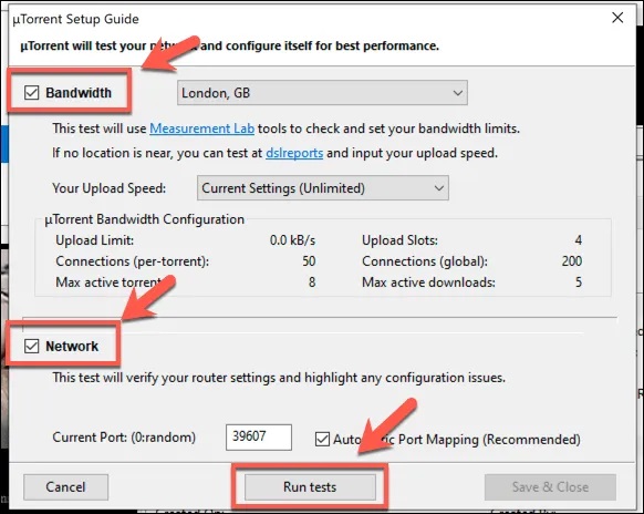 utorrent connecting to peers