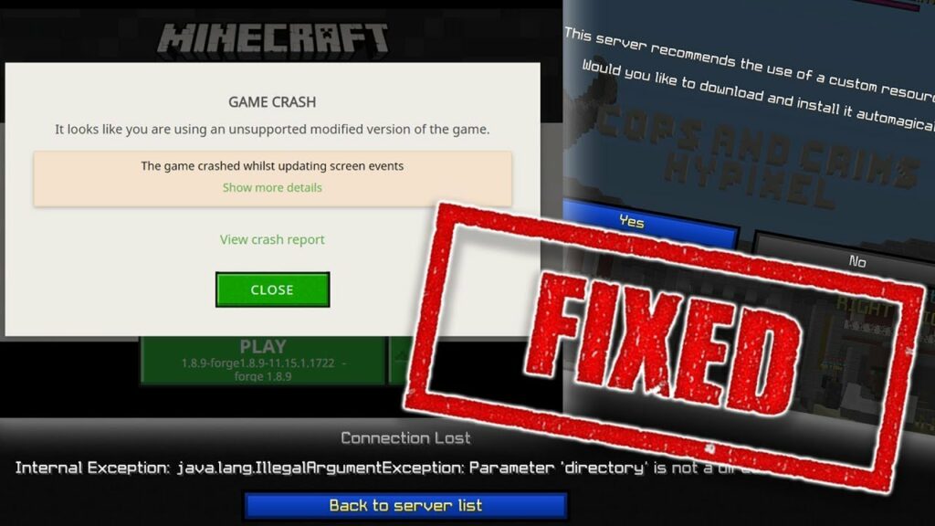 why is my minecraft crashing when i launch it