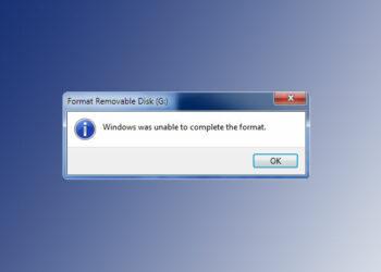 Windows Was Unable to Complete the Format