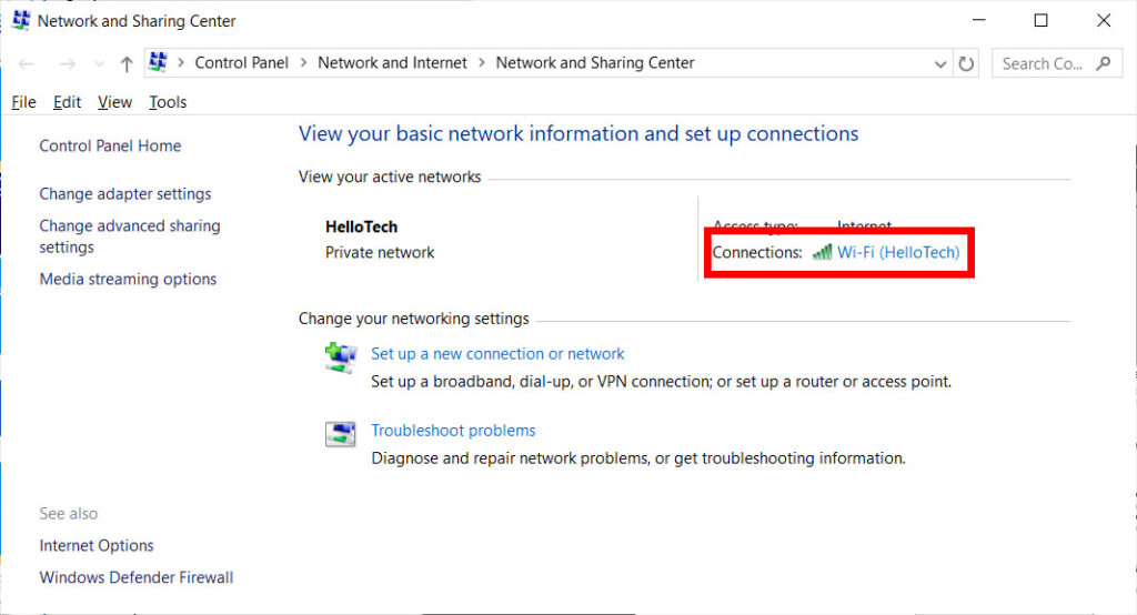 how to find wifi password on windows 10