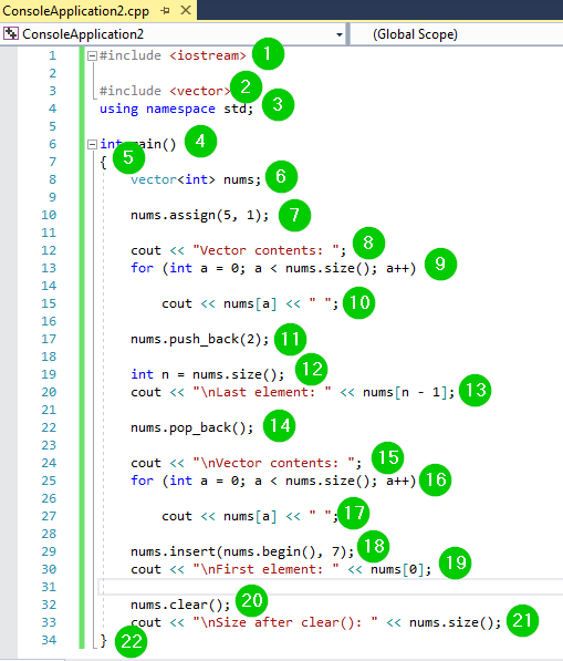 initialize vector c++