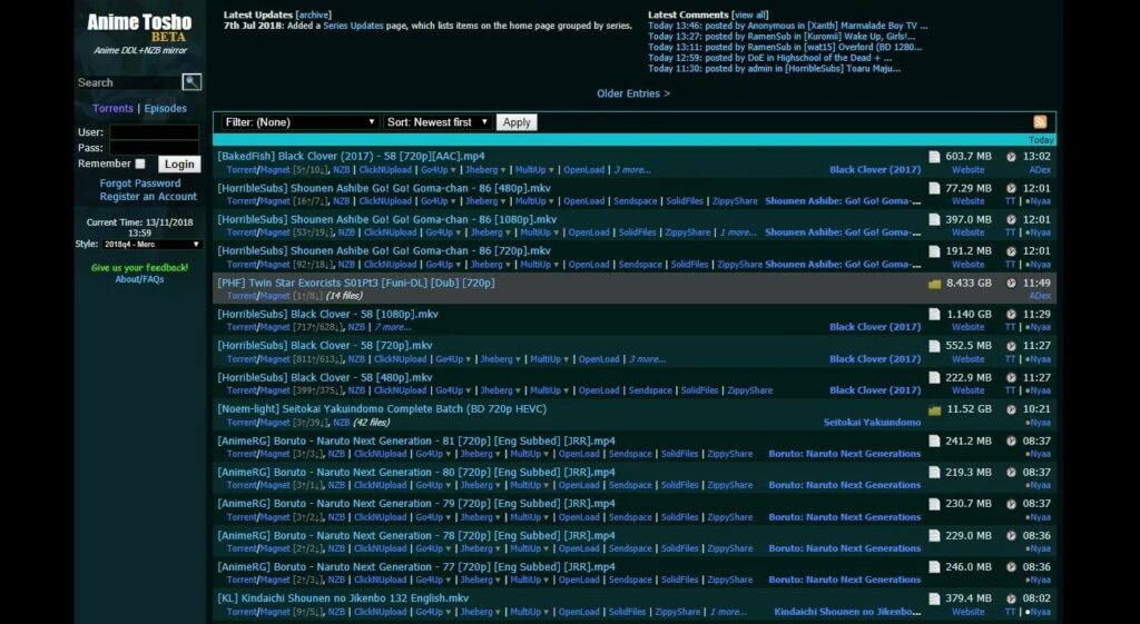 anime torrent sites