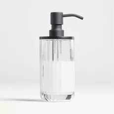 Crate & Barrel Ribbed Glasses Soap Pump