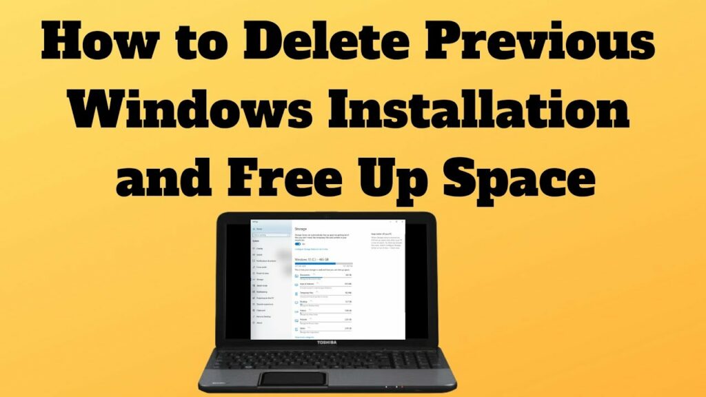 delete previous windows installation