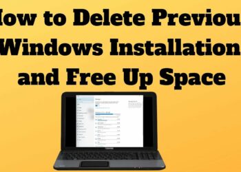 delete previous windows installation