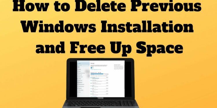 delete previous windows installation