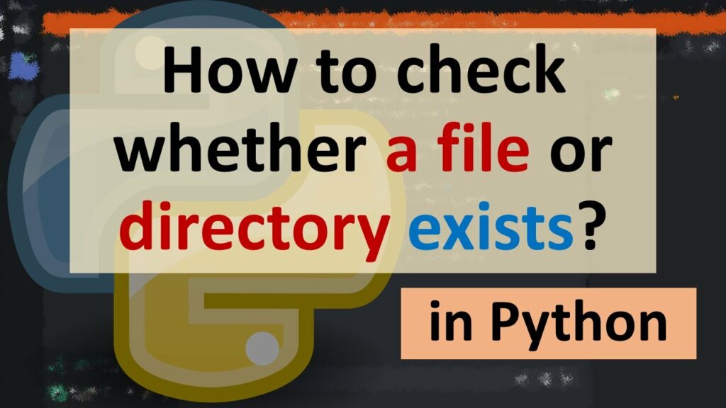 python file exists