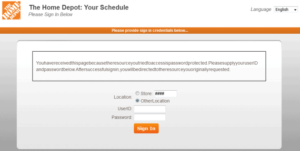 my apron home depot login schedule