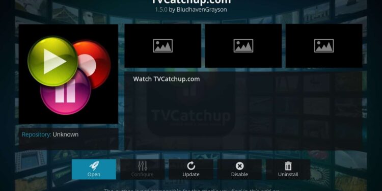 XBMC TVCatchup Kodi Add-on