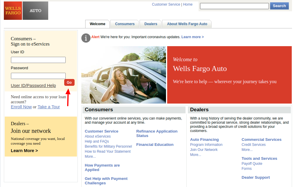 wellsfargodealerservices login