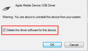 apple mobile device usb driver missing