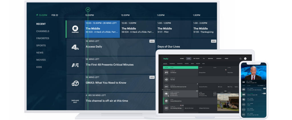 hulu live guide