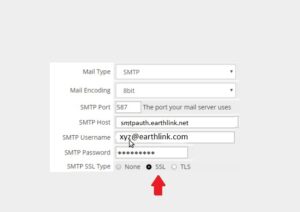 Earthlink webmail settings
