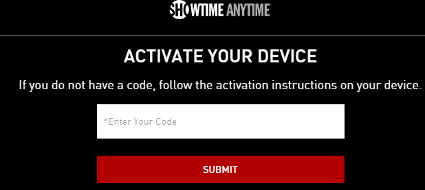 Showtime Anytime activation code