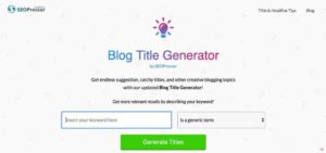 SEOPressor blog site title generator
