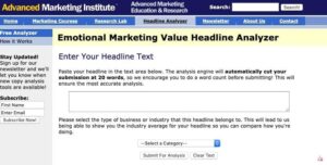 Emotional Marketing Value Headline Analyzer