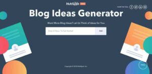 HubSpot's Blog Topic Generator