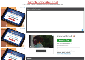 Rewriter Article Tool