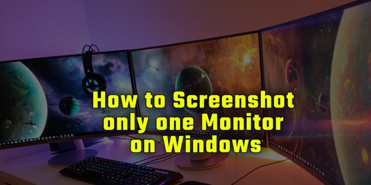 screenshot one monitor windows 10