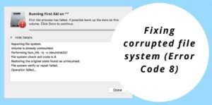 How to Repair Error Code 8