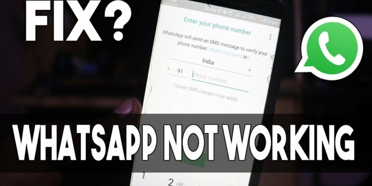 how to fix whatsapp not working