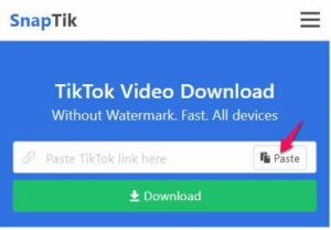 SnapTik helps you download TikTok without watermark