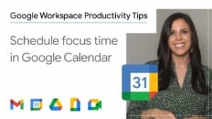 What does Focus time in Google Calendar do