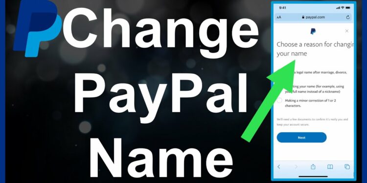 how to change your paypalusername