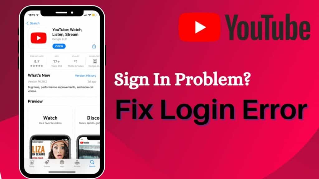 Can’t Login To YouTube