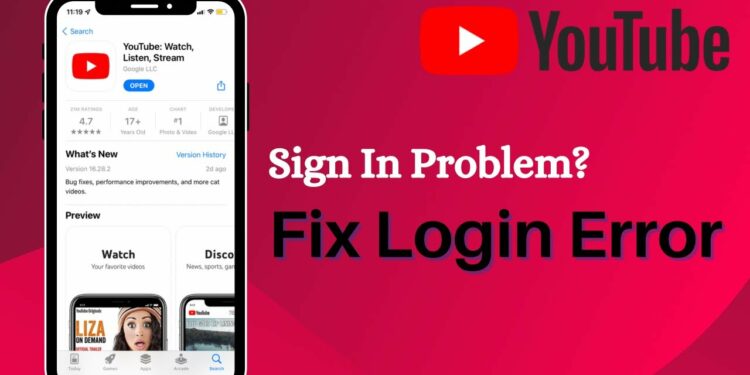 Can’t Login To YouTube