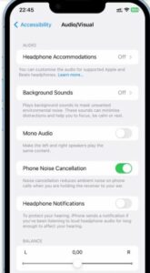 Check iPhone sound settings 