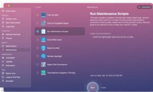 Run maintenance scripts on Mac 