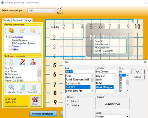 Envelope Printing Software